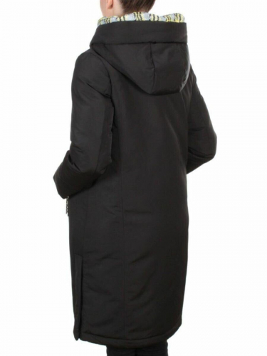 2166 BLACK Пальто зимнее женское MONGEDI (200 гр. холлофайбера) размер XL - 48 российский