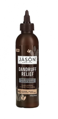 Jason Natural, Dandruff Relief, скраб для кожи головы перед использованием шампуня, 177 мл (6 жидк. Унций)
