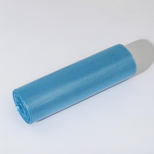 Мешки для мусора Доляна «Люкс», 120 л, 70×110 см, 20 мкм, ПНД, 10 шт, цвет синий