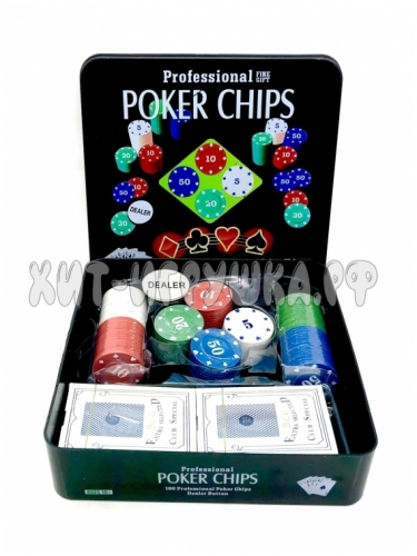Набор для игры в покер в пластиковом кейсе BH038, BH038