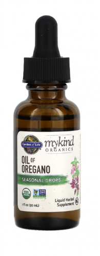 Garden of Life, MyKind Organics, масло орегано, сезонные капли, 30 мл (1 жидк. унция)