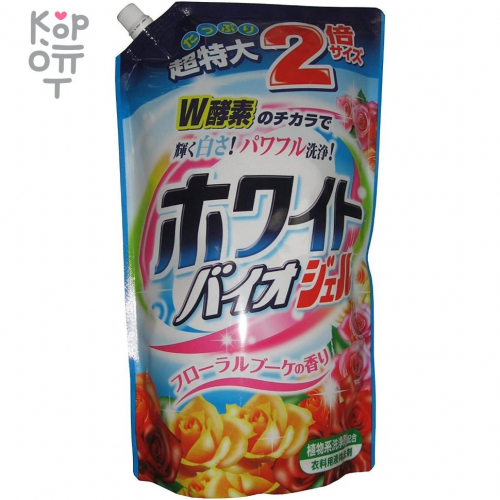 Nihon Detergent Жидкое средство для стирки белья с отбеливающим и смягчающим эффектами, мягкая упаковка