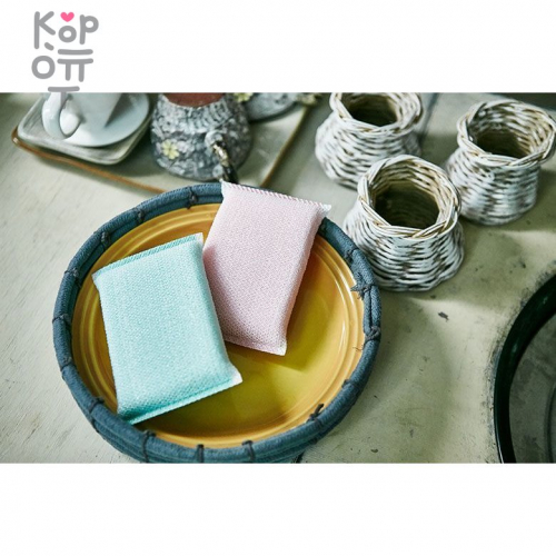 SB CLEAN&CLEAR - Губка для мытья посуды №054 Crystal - 13,5см*8см*2см., мягкая