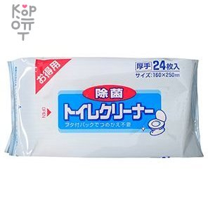 Showa Siko Toilet cleaner Влажные салфетки для очищения унитаза 24шт 160мм х 250мм