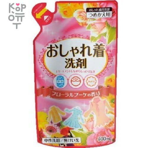 Nihon Detergent Жидкое средство для стирки деликатных тканей, натуральное, на основе пальмового масла, 400мл.
