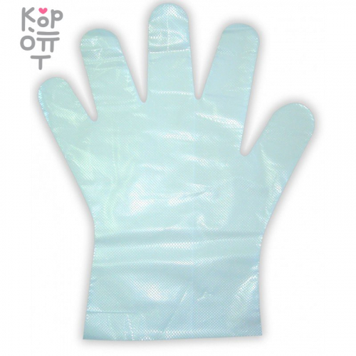 Myungjin Hygienic Glove A - Тонкие одноразовые полиэтиленовые перчатки размер M 24см.*27см.