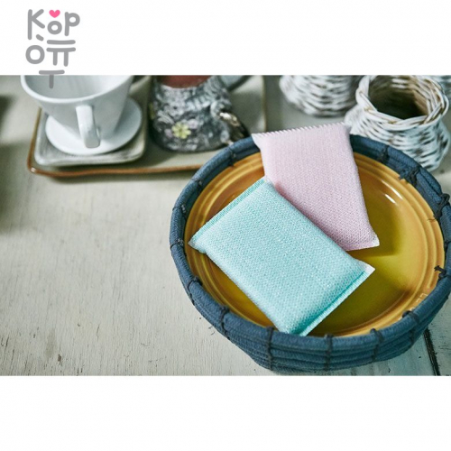 SB CLEAN&CLEAR - Губка для мытья посуды №054 Crystal - 13,5см*8см*2см., мягкая
