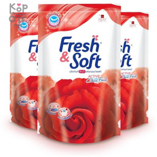 LION Essence Fresh & Soft Sparkling Kiss - Средство для стирки жидкое 400мл., мягкая упаковка