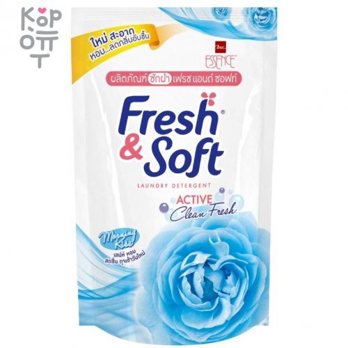 LION Essence Fresh & Soft Morning Kiss (Blue) - Средство для стирки жидкое 400мл., Утренний поцелуй, мягкая упаковка