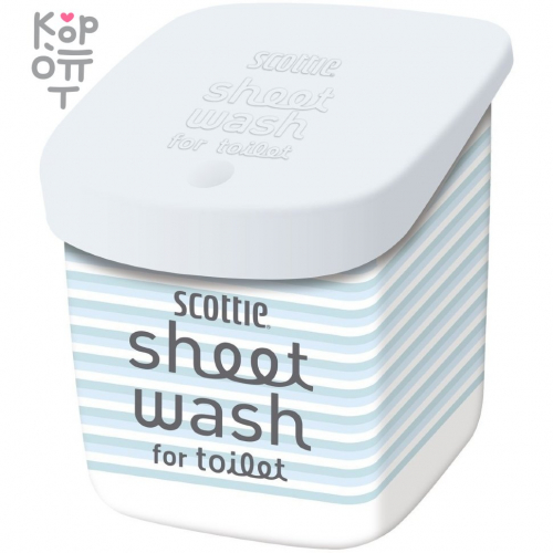 Nippon Skottie Sheet Wash for Toilet - Антибактериальные водорастворимые влажные полотенца для обработки туалета 10шт.