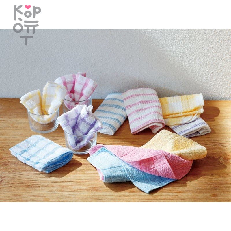 AISEN Тряпочки для посуды и кухни, 100% хлопок, 27x30см, 4шт.