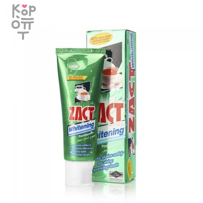 LION Zact Whitening Stain Highter - Зубная паста ZACT для любителей чая и кофе