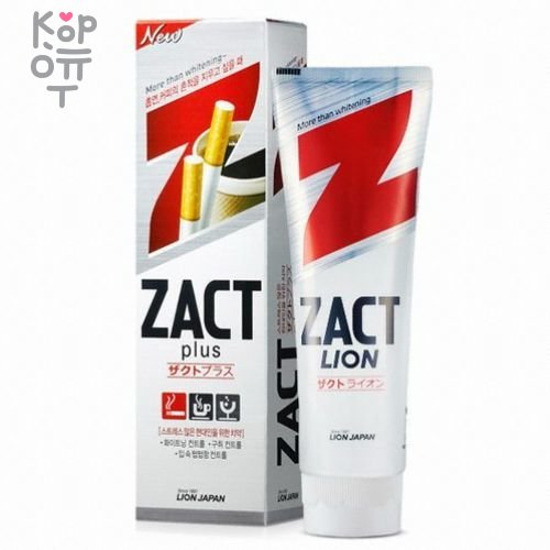 CJ LION Zact Lion - Зубная паста для курящих, отбеливание, 150гр.