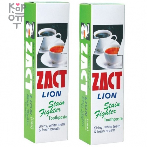 LION Zact Whitening Stain Highter - Зубная паста ZACT для любителей чая и кофе