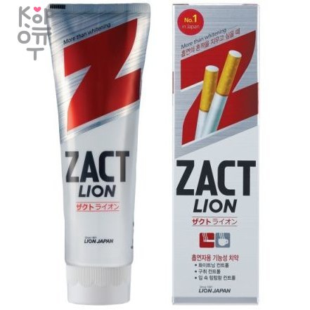 CJ LION Zact Lion - Зубная паста для курящих, отбеливание, 150гр.