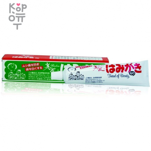 Fudo Kagaku BINOTOMO Зубная отбеливающая паста для защиты от кариеса и зубного камня, 130гр.