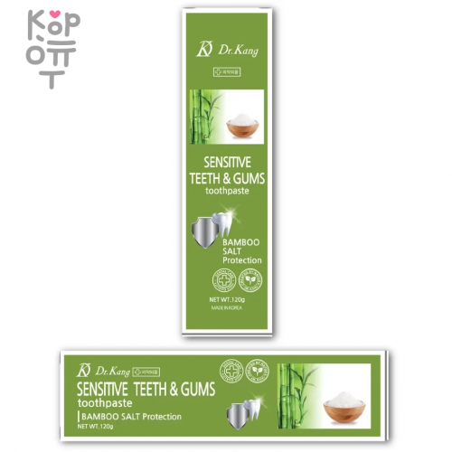 Dr.Kang Sensitive Teeth & Gums Toothpaste Bamboo Salt Protection - Зубная паста для чувствительных зубов и десен Ментол 120г.