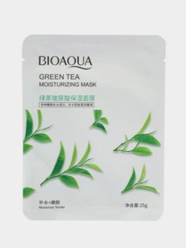 Маска для лица, зеленый чай  Bioaqua