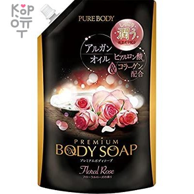 Mitsuei Pure Body Premium Body Soap - Увлажняющий гель для душа с аргановым маслом и роскошным ароматом роз, купить с доставкой на дом