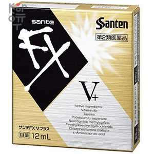 Santen Sante FX V Plus Eye Drops - Капли заряжают глаза энергией и снимают болезненное напряжение, пока вы продолжаете работать (Золото), 12мл.