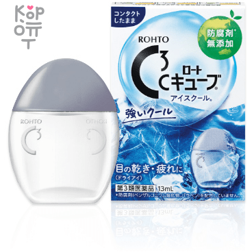 Rohto C Cube Ice School a Eye Drops - Сильно охлаждающие капли при ношении контактных линз, 13мл.