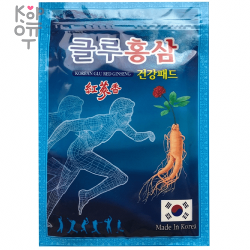 Korean GREENON Glu Red Ginseng - Противовоспалительный пластырь с красным женьшенем 20 листов (93мм-130мм)