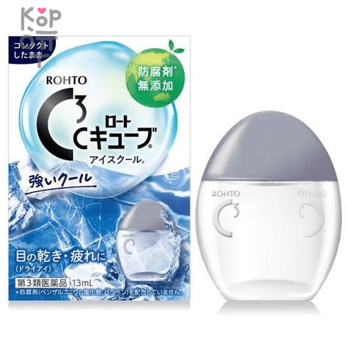 Rohto C Cube Ice School a Eye Drops - Сильно охлаждающие капли при ношении контактных линз, 13мл.