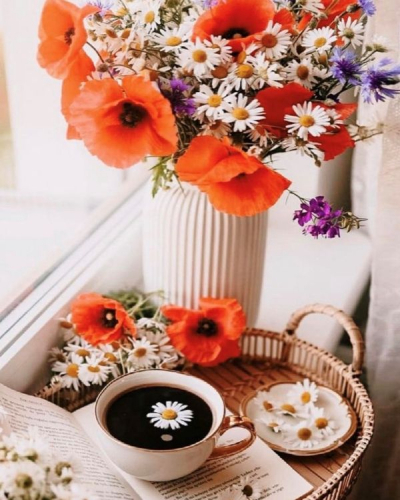 Чай и цветы