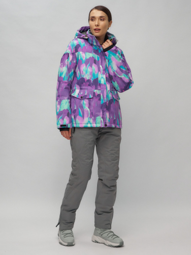 Горнолыжный костюм женский фиолетового цвета 02302-1F