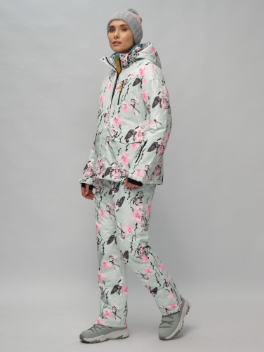 Горнолыжный костюм женский бирюзового цвета 02302-1Br