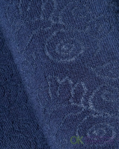 Носки детские Н102 орнамент  цветы т.синий
