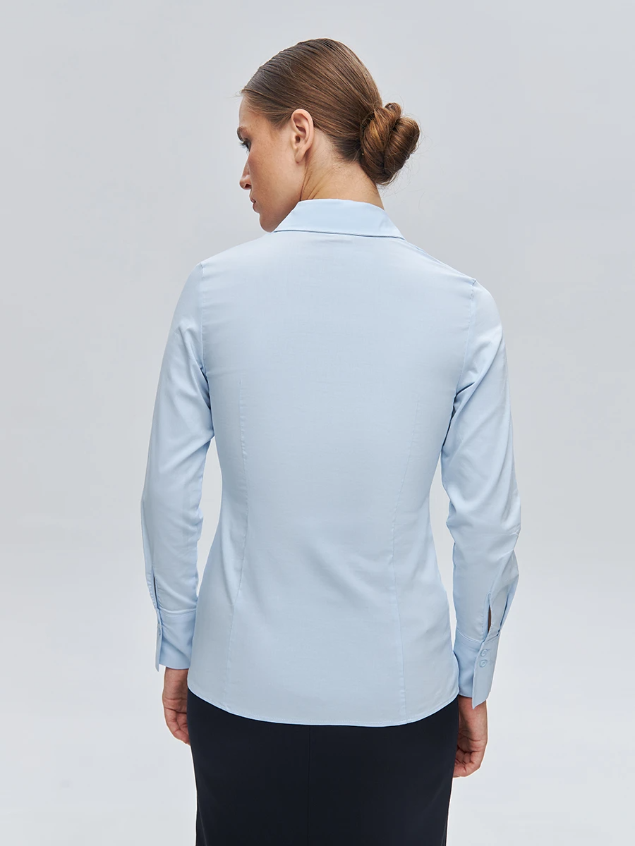 Ст.цена 1390р Рубашка из смесового хлопка Голубой 51.420.2782.036.1