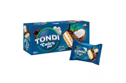 «Tondi», choco Pie кокосовый, 180 г