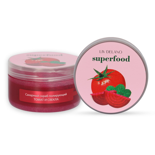 Superfood Скраб сахарный полирующий Томат и свекла 240г