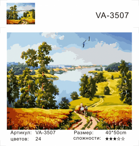 VA3507 Без подрамника картина по номерам 40*50