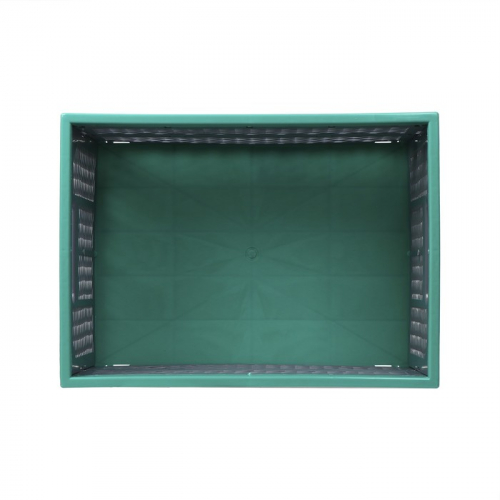 Ящик складной, пластиковый, 47,5 × 34,5 × 23 см, на 30 кг, зелёно-серый