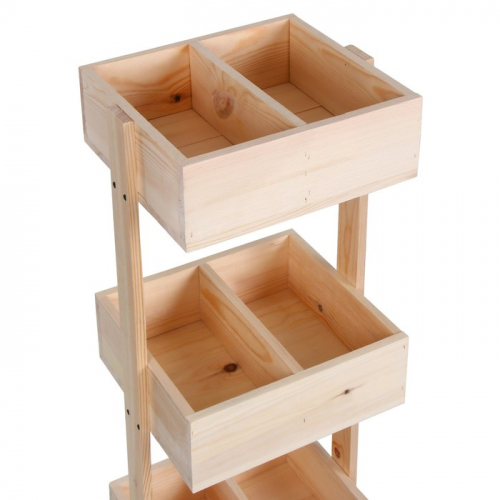 Ящик для овощей, 129 × 40 × 30 см, деревянный, многоуровневый