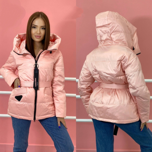 Куртка LKP039 С капюшоном (Розовый)