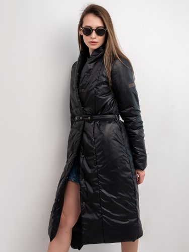 Пальто-одеяло черный арт.207