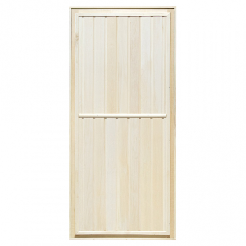 Дверь деревянная 170х70х2,6см, глухая, с дверной коробкой, липа, в ассортименте (Россия)