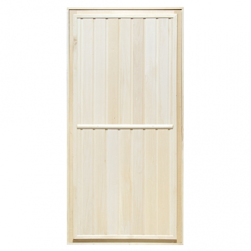 Дверь деревянная 170х80х2,6см, глухая, с дверной коробкой, липа, в ассортименте (Россия)