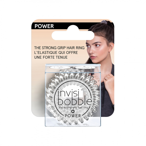 Резинка-браслет для волос invisibobble POWER Crystal Clear (с подвесом)