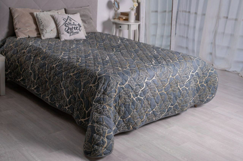 Покрывало стёганое Перкаль: Золотой день. Alice Textile