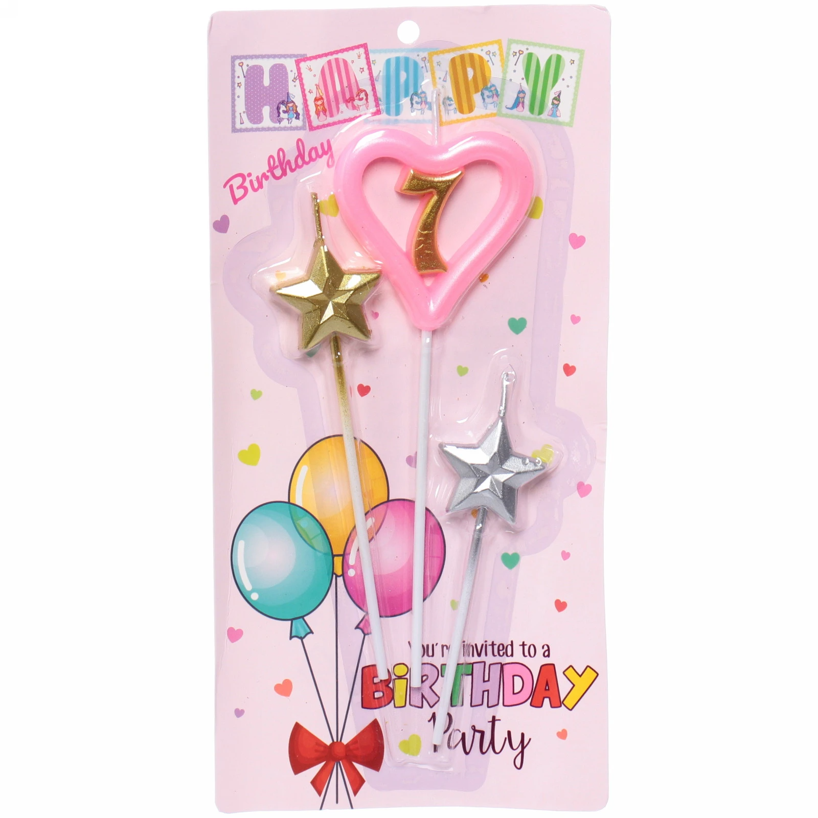 Свечи для торта Цифра Звёздный праздник