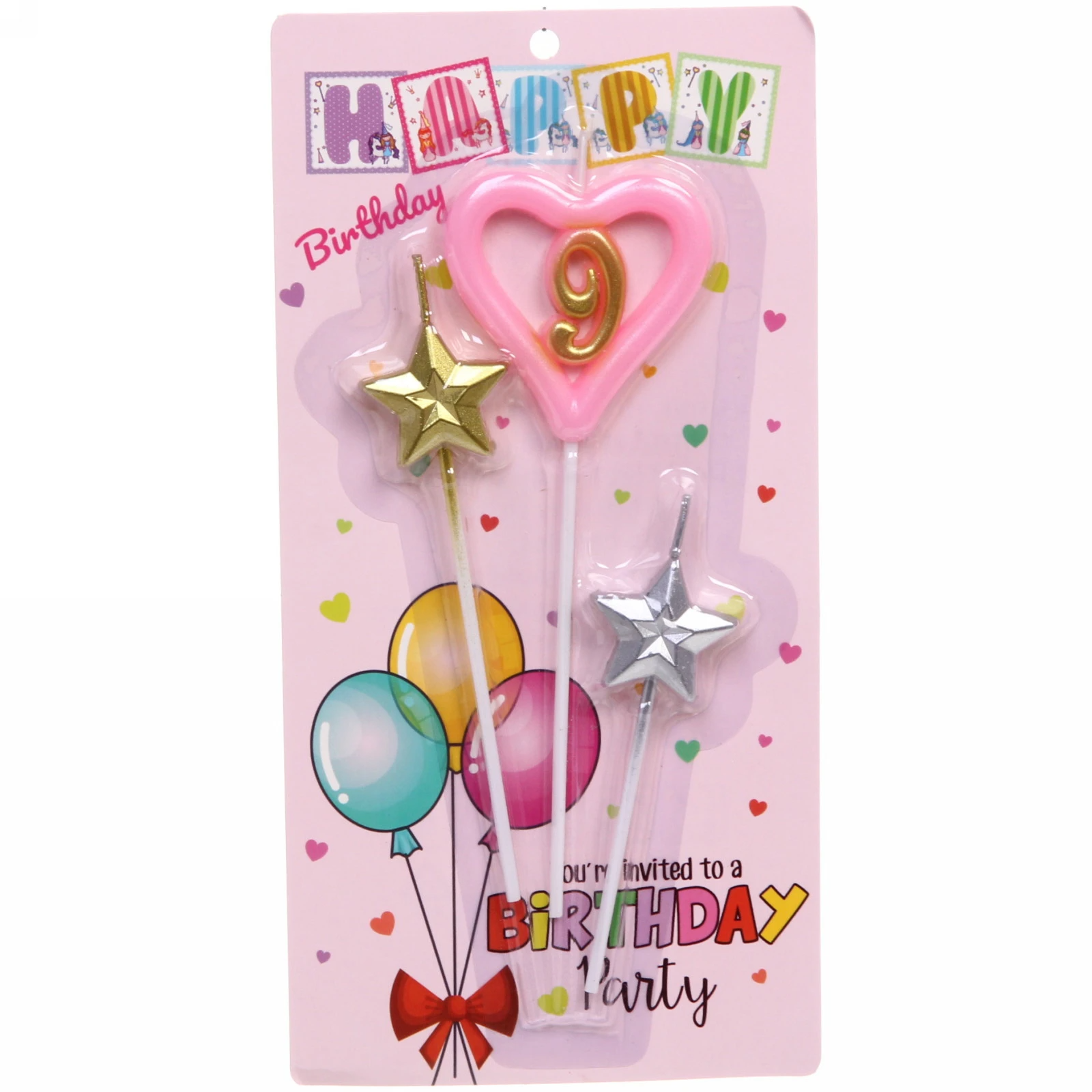 Свечи для торта Цифра Звёздный праздник