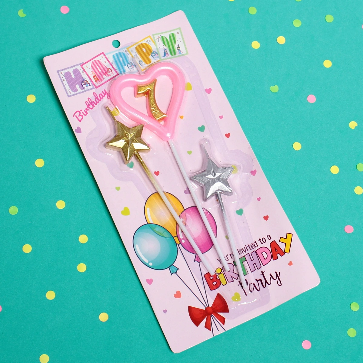 Свечи для торта Цифра Звёздный праздник