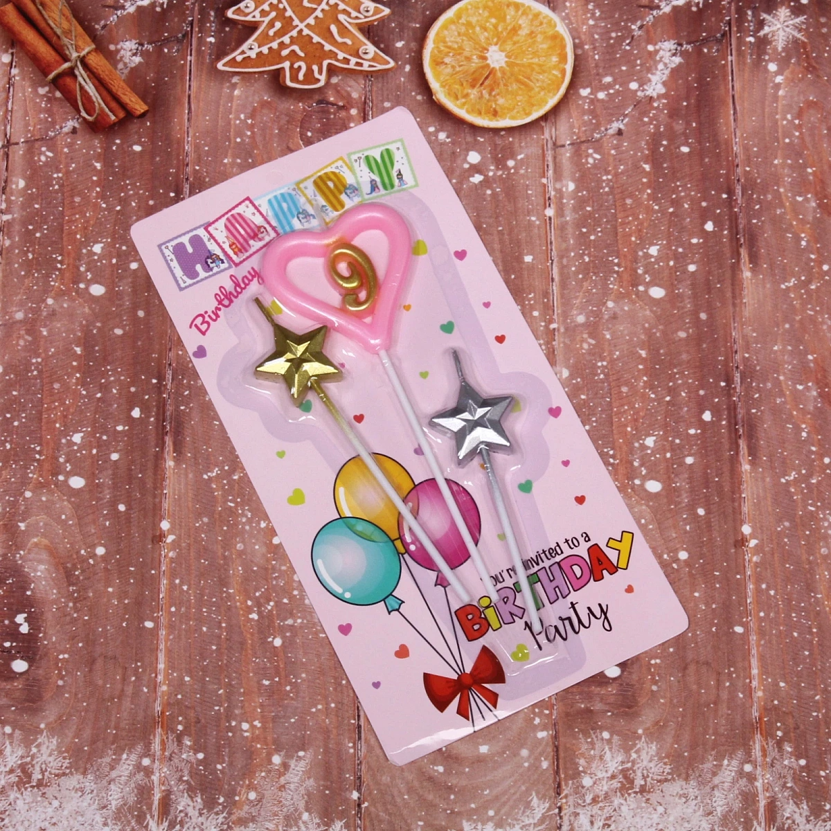 Свечи для торта Цифра Звёздный праздник