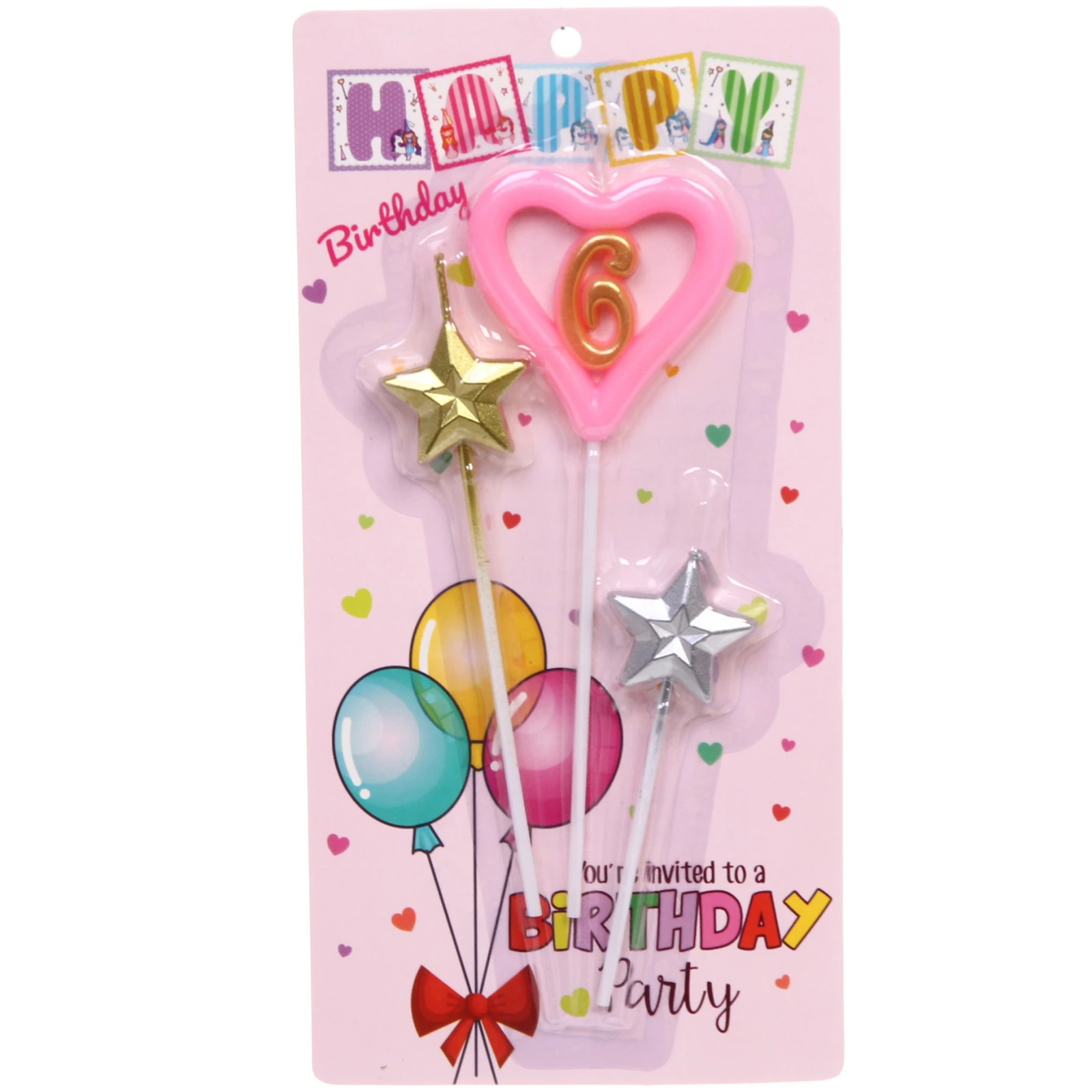 Свечи для торта Цифра Звёздный праздник