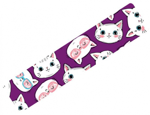 Кинезио тейп BBTape™ 5 см × 5 м котята фиолетовый