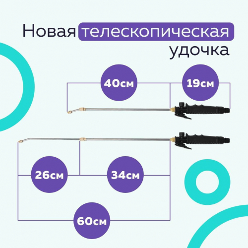 	Удочка удлинитель ZEMA ( брандспойт) 2.2 метра телескопическая